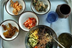Example of a Korean meal